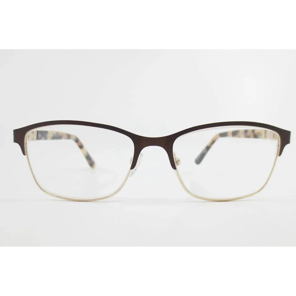 Chelsea Morgan CM 8005 BR/G Brown Gold Tortoise Crystal Eyeglass Frames